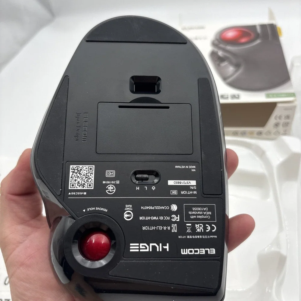 ELECOM Huge Trackball 2.4GHz Wireless USB Mouse M-HT1DRBK